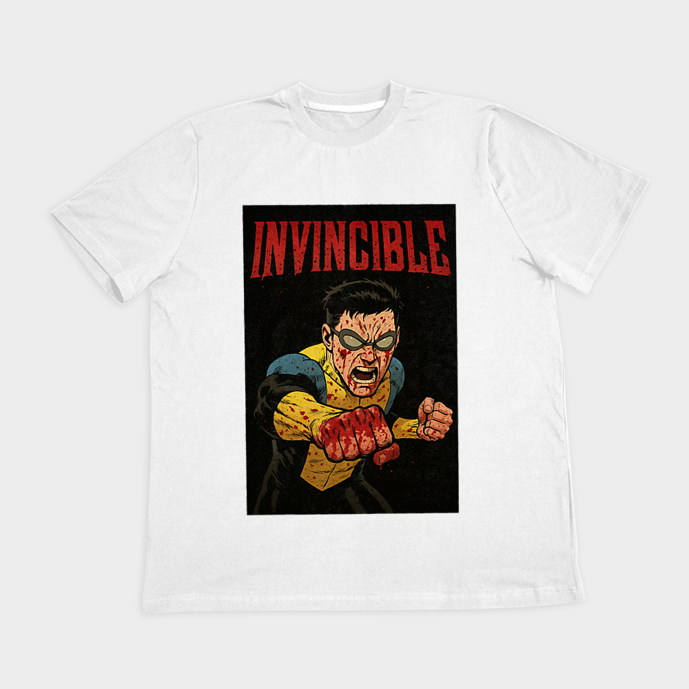 تیشرت با طرح invincibleنمای روبرو ۲ - رنگ سفید1