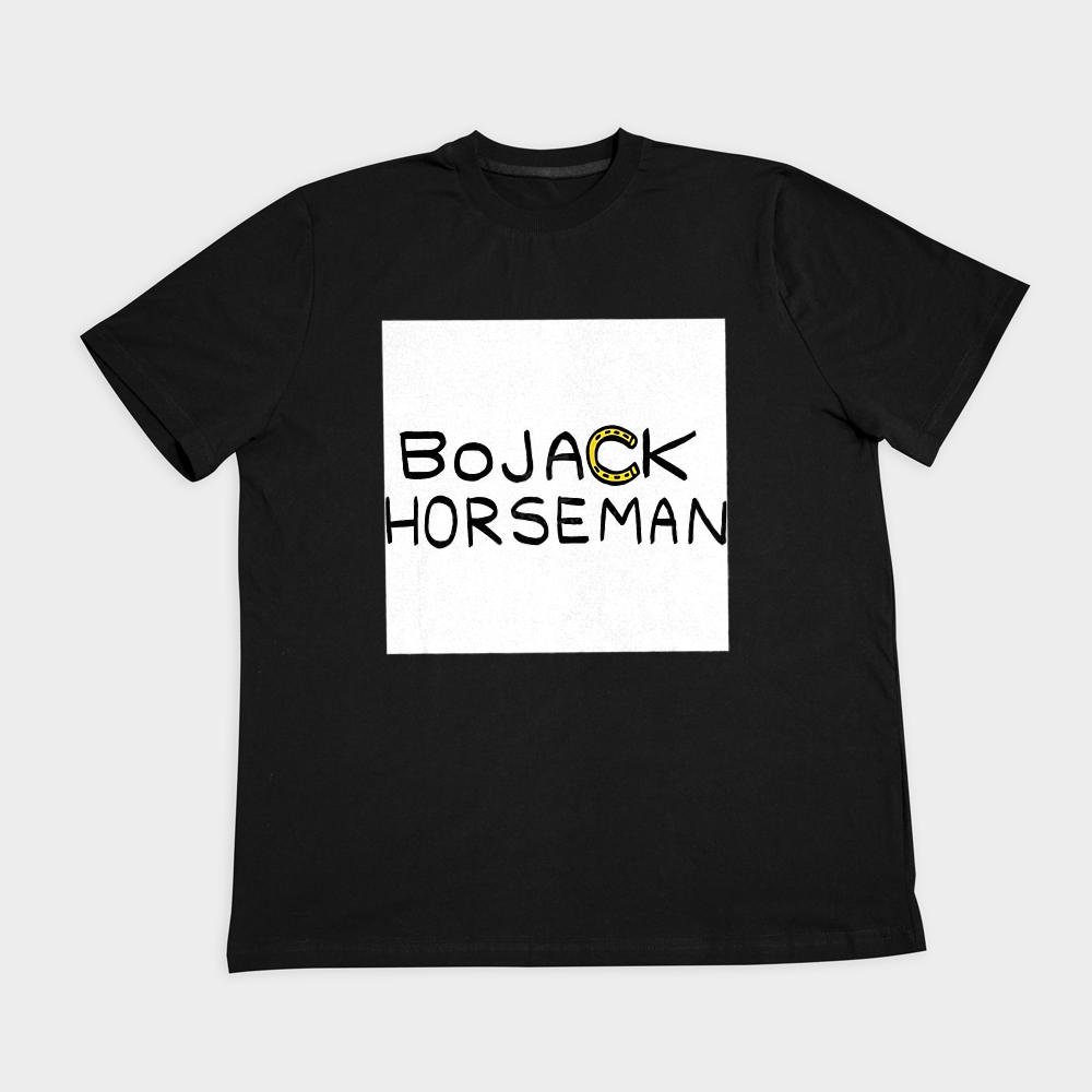 تیشرت طرح بوجک هورسمن bojack horsemanنمای روبرو ۲ - رنگ مشکی1