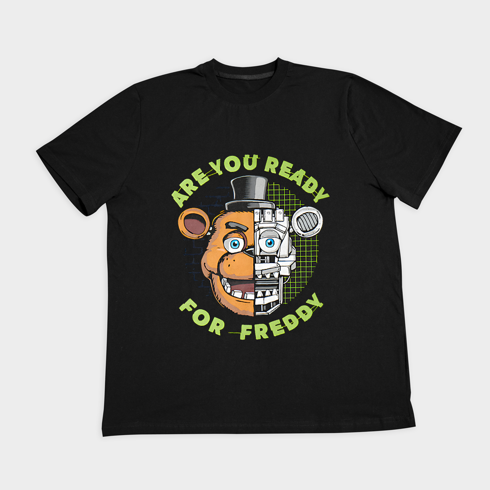 تی شرت fnaf طرح freddyنمای روبرو ۲ - رنگ مشکی