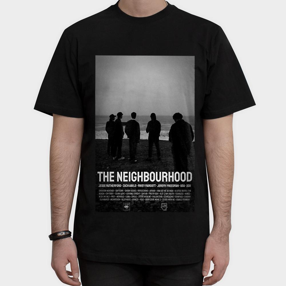 تیشرت طرح بند نیبرهود the neighborhood bandنمای روبرو ۱ - رنگ مشکی