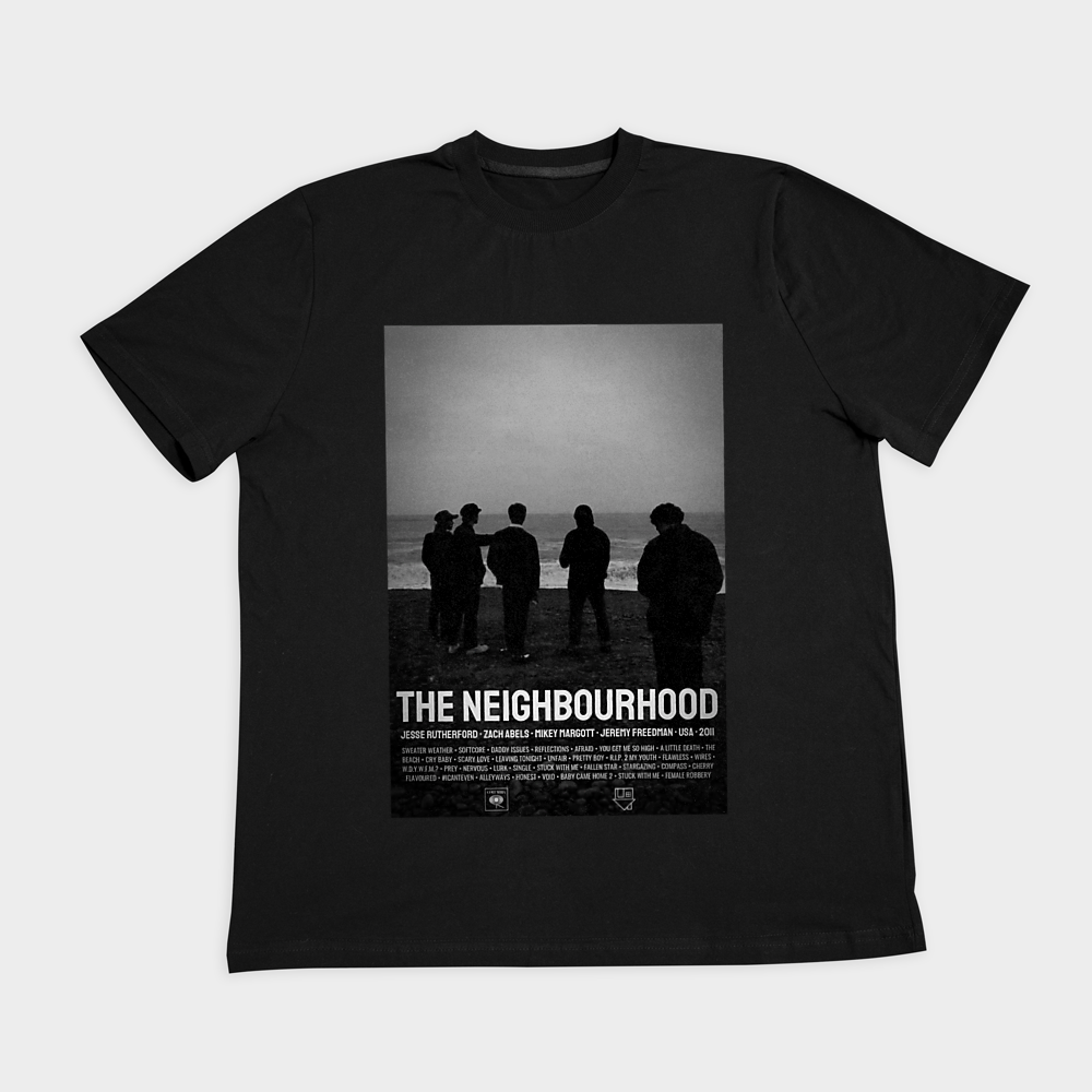 تیشرت طرح بند نیبرهود the neighborhood bandنمای روبرو ۲ - رنگ مشکی1