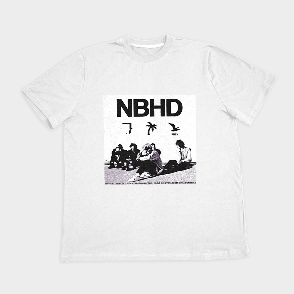 تیشرت طرح بند نیبرهود the neighborhood bandنمای روبرو ۲ - رنگ سفید1
