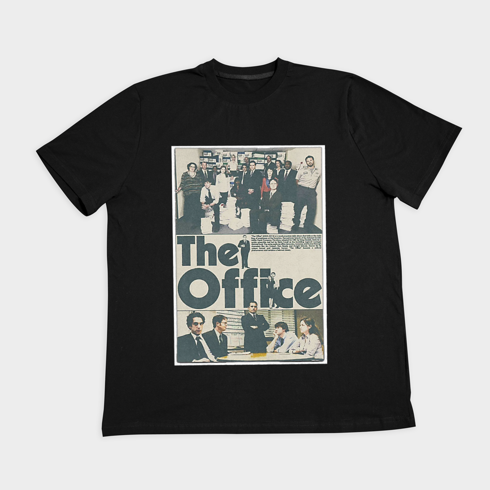 تیشرت طرح سریال آفیس the officeنمای روبرو ۲ - رنگ مشکی1