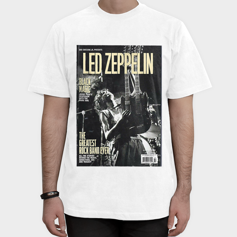 بند لد زپلین led zeppelinنمای روبرو ۱ - رنگ سفید