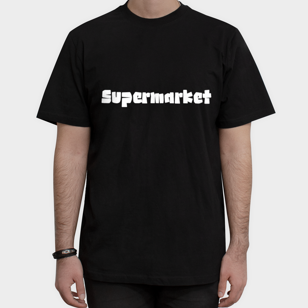 تیشرت supermarketنمای روبرو ۱ - رنگ مشکی