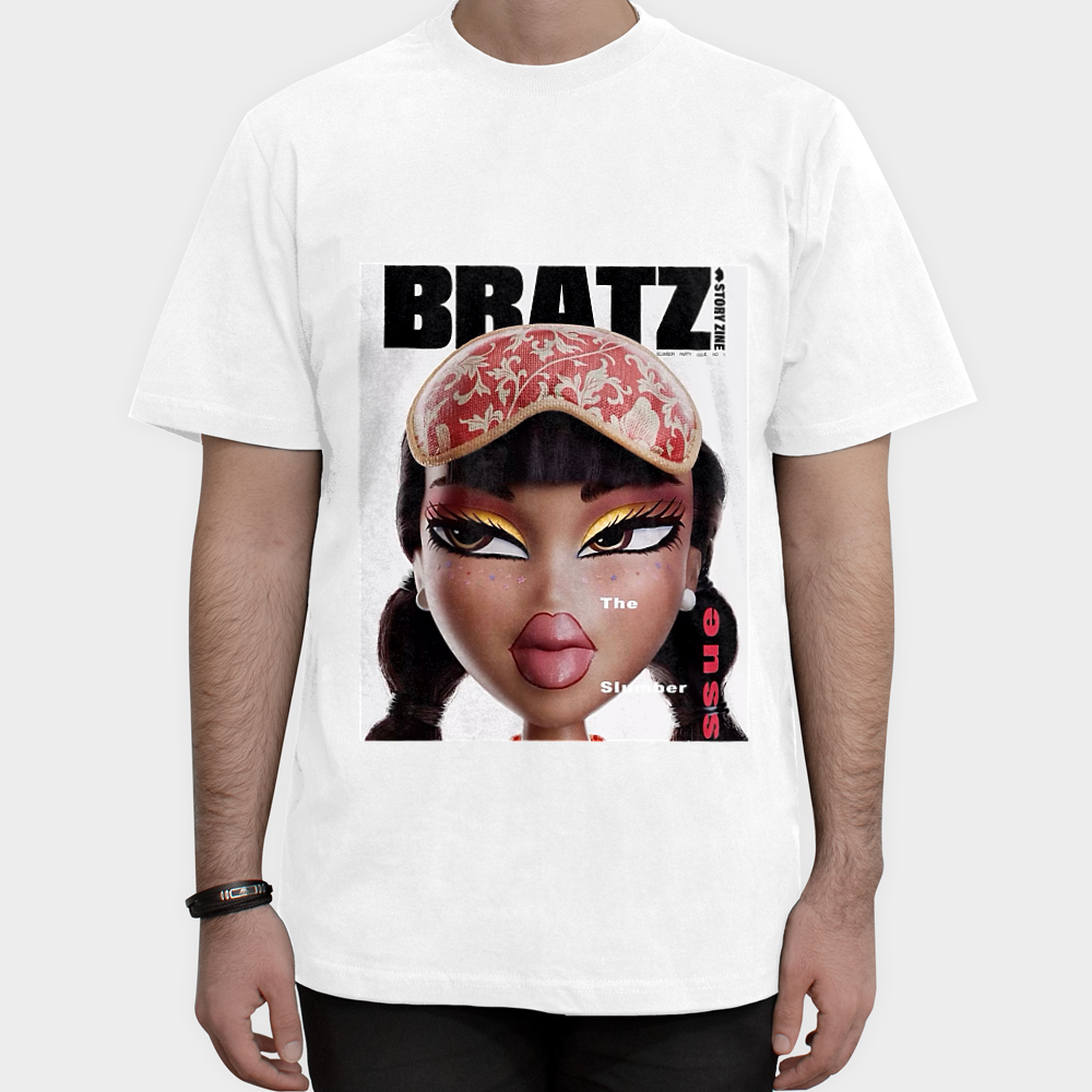 تیشرت طرح کارتون bratzنمای روبرو ۱ - رنگ سفید