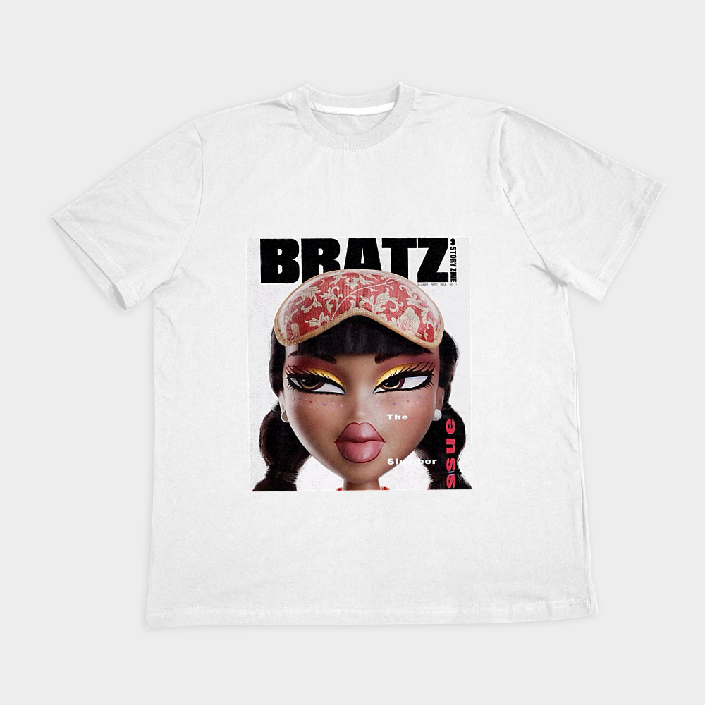 تیشرت طرح کارتون bratzنمای روبرو ۲ - رنگ سفید1