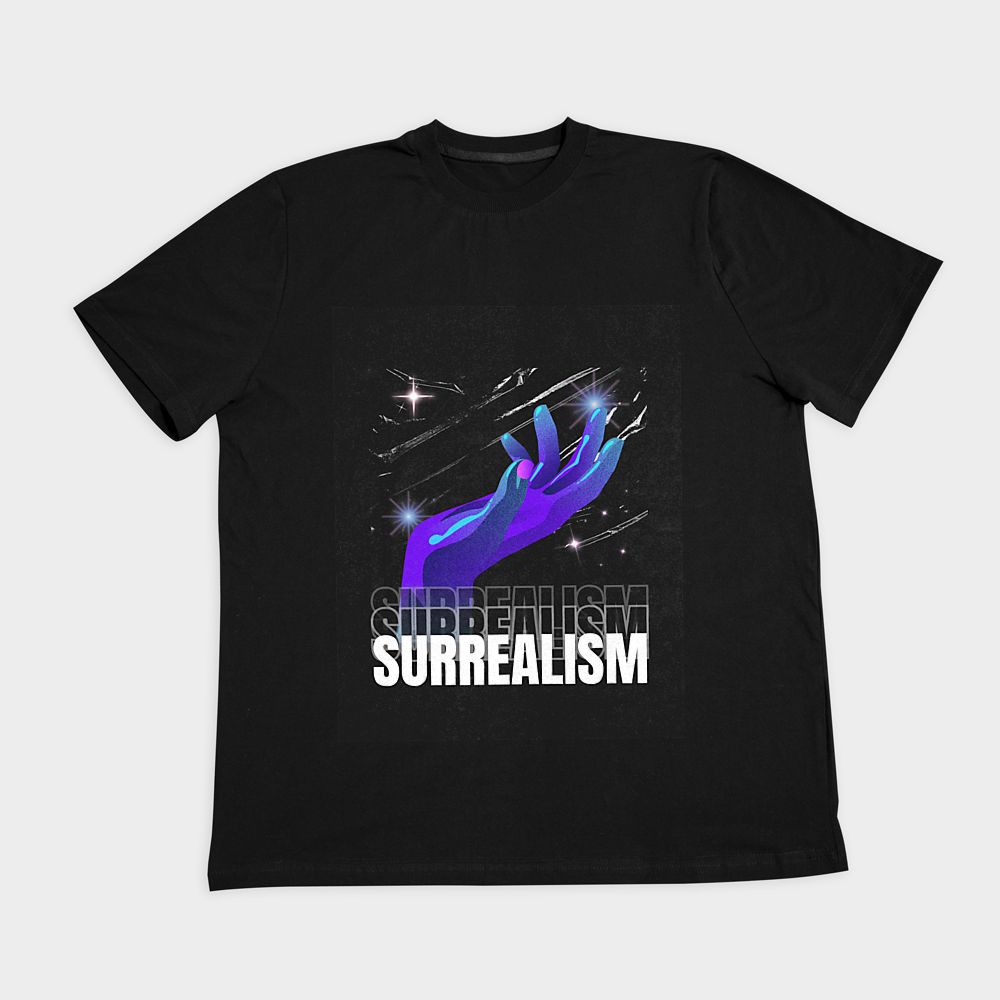تیشرت Surrealismنمای روبرو ۲ - رنگ مشکی1
