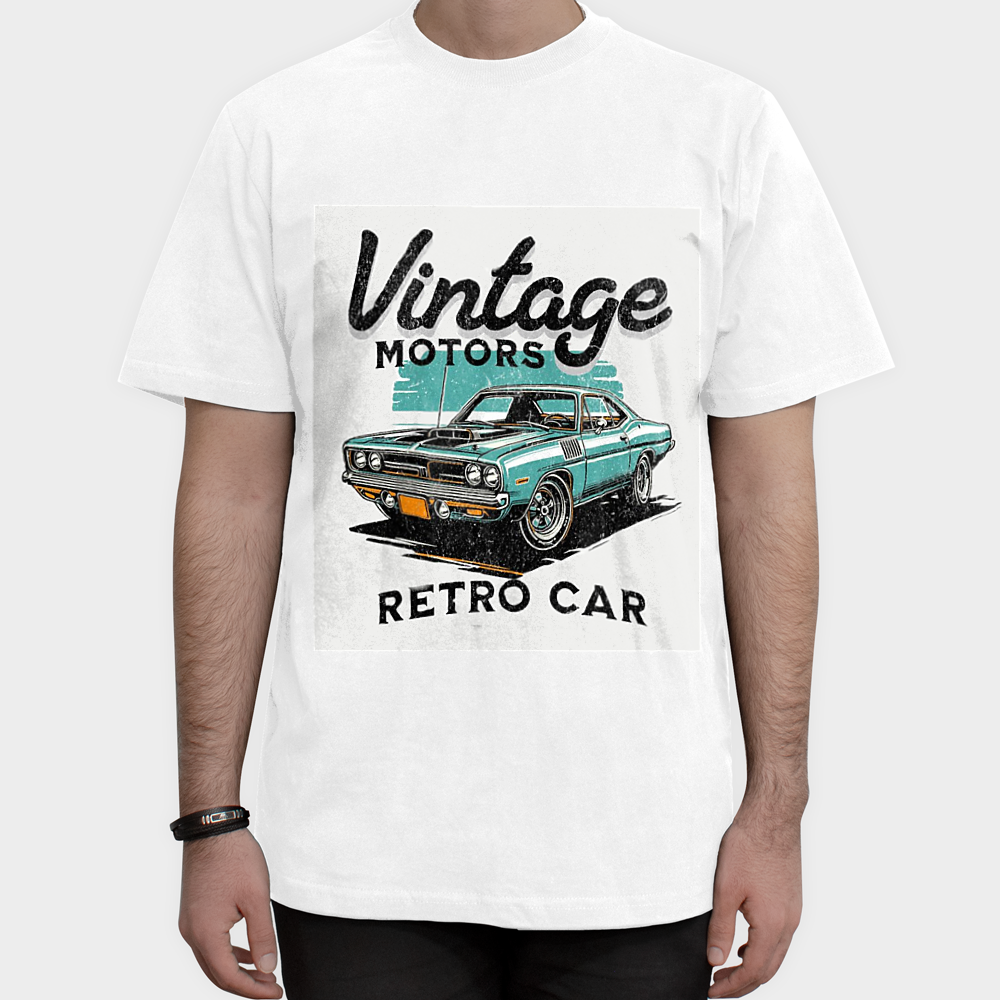 Vintage motorsنمای روبرو ۱ - رنگ سفید