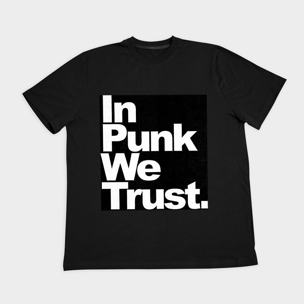 تیشرت پانک in punk we trustنمای روبرو ۲ - رنگ مشکی1