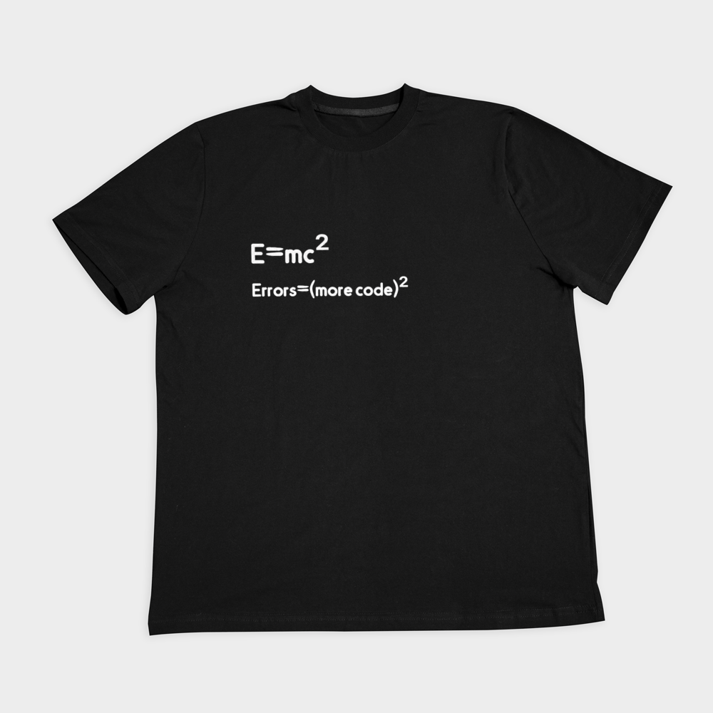 تیشرت Errors=(more code)²نمای روبرو ۲ - رنگ مشکی1