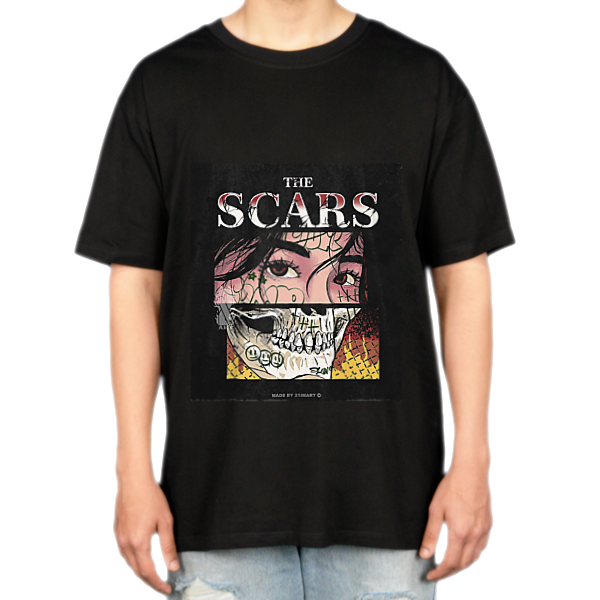 تیشرت scarsنمای روبرو ۲ - رنگ مشکی