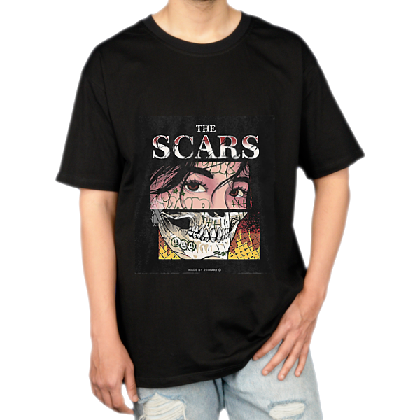 تیشرت scarsنمای روبرو ۱ - رنگ مشکی1
