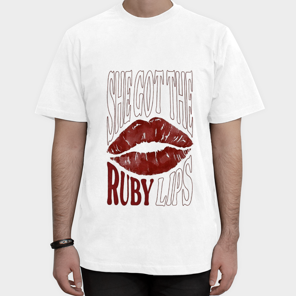 تیشرت she got the ruby lipsنمای روبرو ۱ - رنگ سفید1
