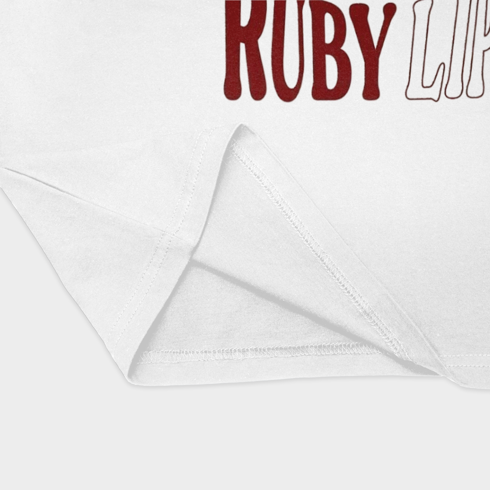 تیشرت she got the ruby lipsنمای نزدیک پایین لباس - رنگ سفید2