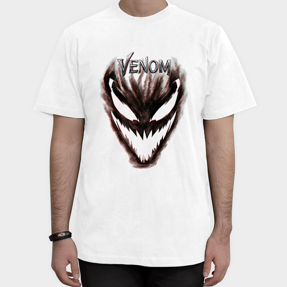 تیشرت طرح Venomنمای روبرو ۱ - رنگ سفید1
