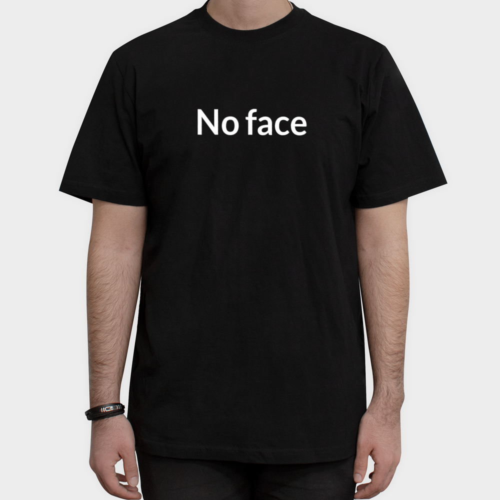 تیشرت no faceنمای روبرو ۱ - رنگ مشکی1