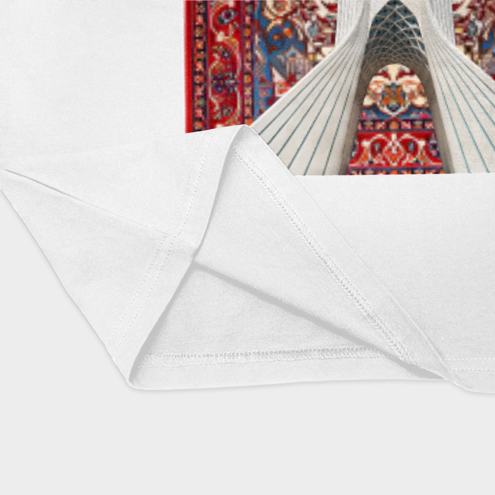 تیشرت طرح ده 60نمای نزدیک پایین لباس - رنگ سفید2