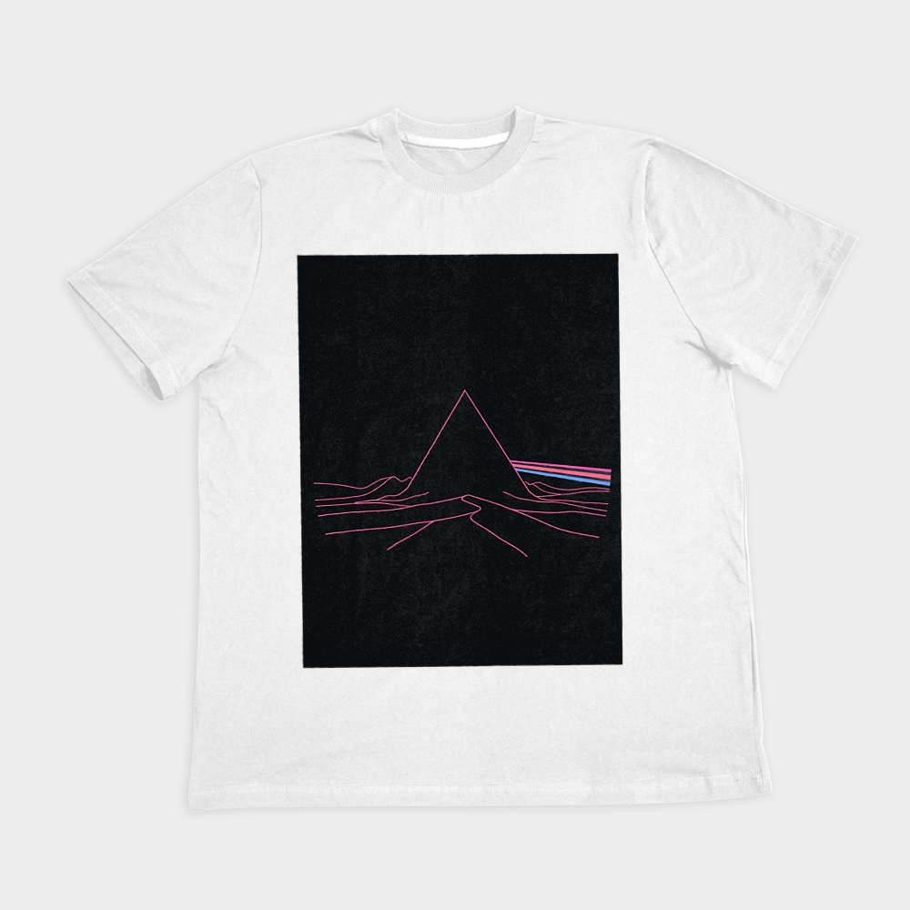 Pink floyd Tshirtنمای روبرو ۲ - رنگ سفید1