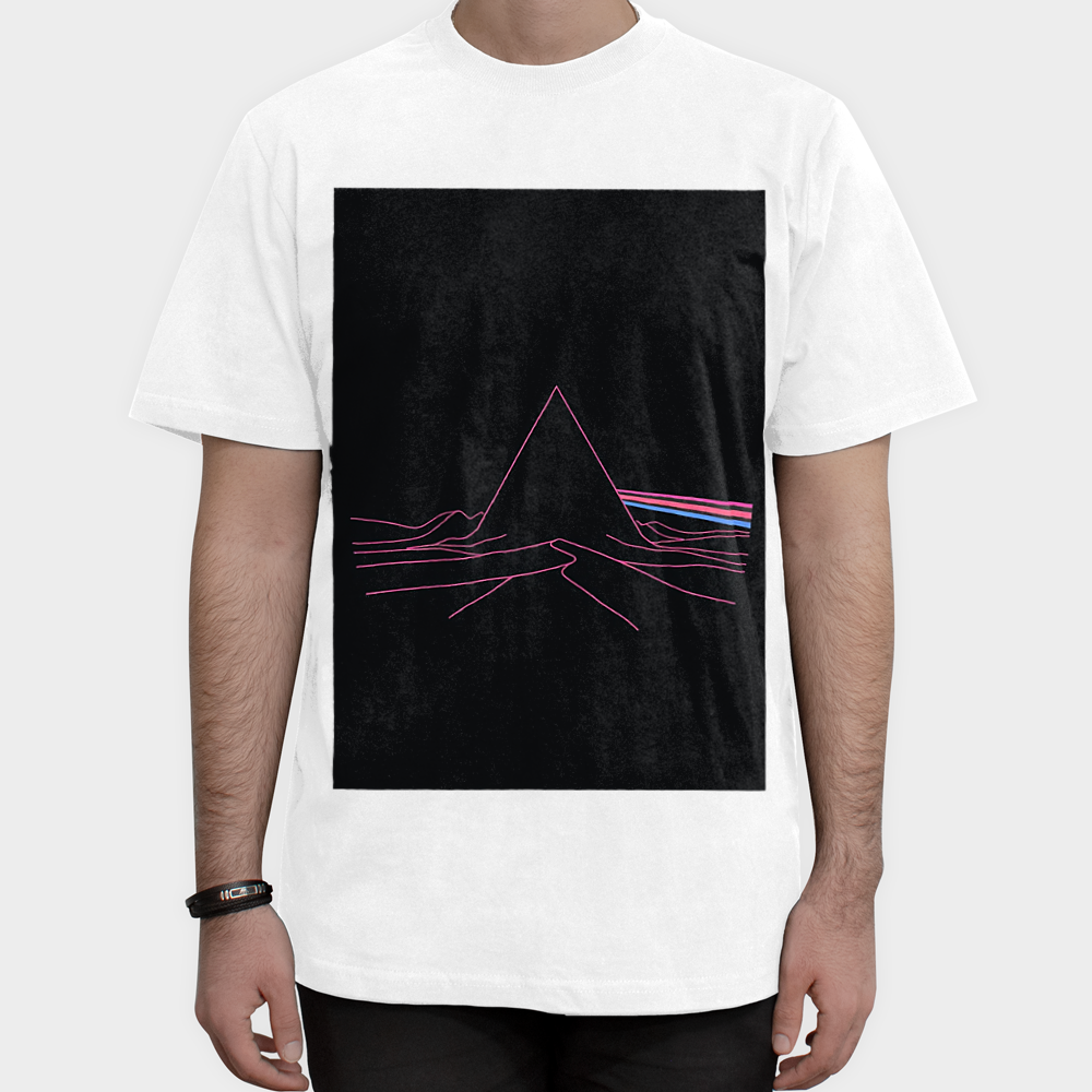 Pink floyd Tshirtنمای روبرو ۱ - رنگ سفید
