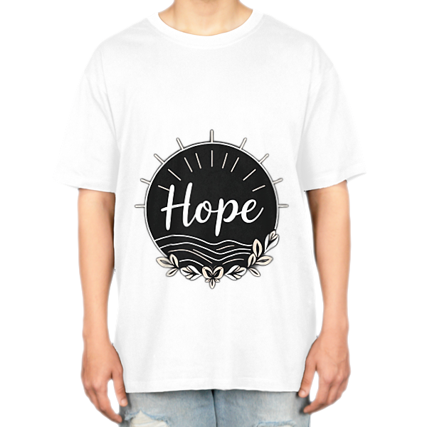 T-shirt Hope code: 1نمای روبرو ۲ - رنگ سفید1