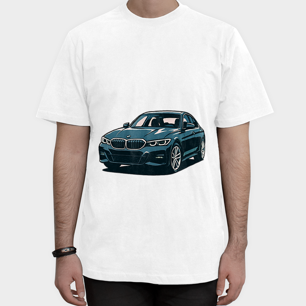T_shirt BMWنمای روبرو ۱ - رنگ سفید