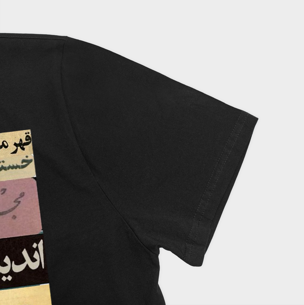 تی شرت طرح گوگوشنمای نزدیک آستین چپ - رنگ مشکی3