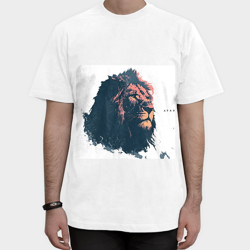ASAD TSHIRT444نمای روبرو ۱ - رنگ سفید