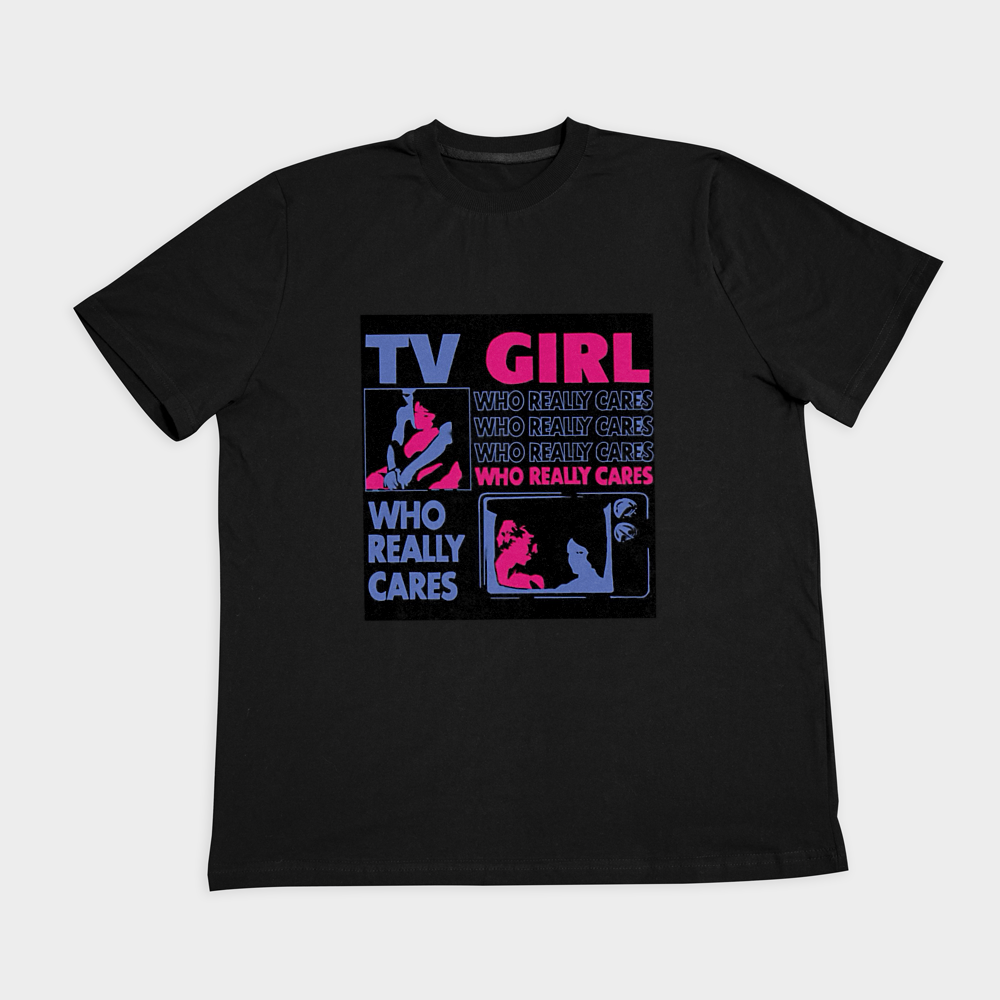 تیشرت با طرح Tv girlنمای روبرو ۲ - رنگ مشکی1