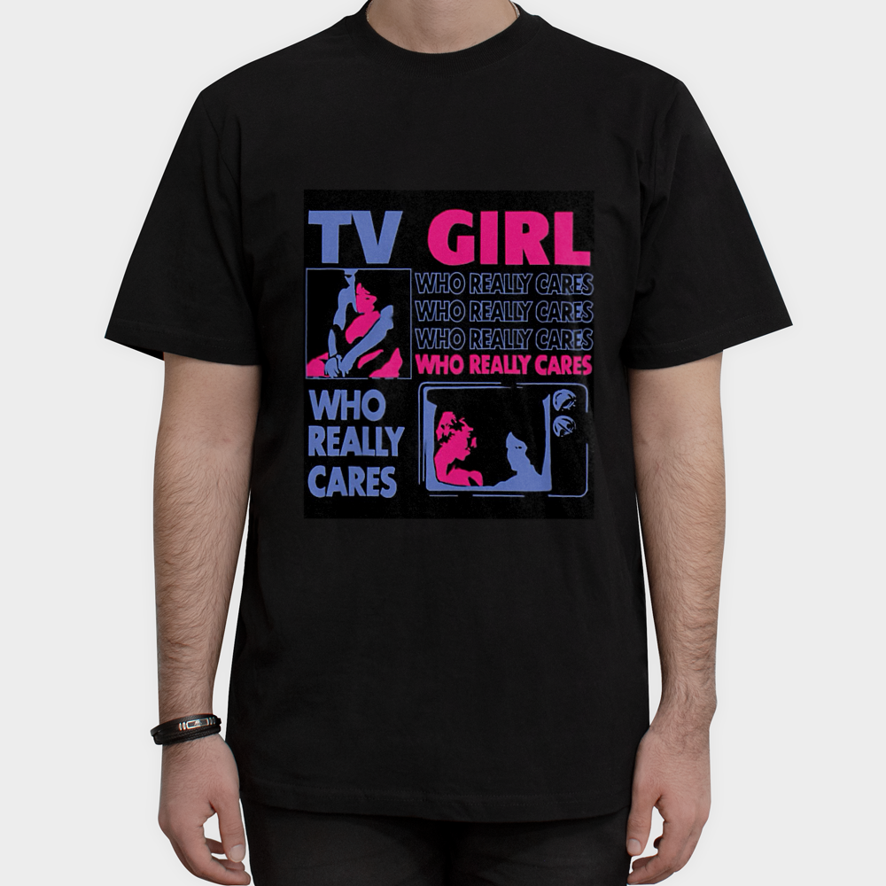 تیشرت با طرح Tv girlنمای روبرو ۱ - رنگ مشکی