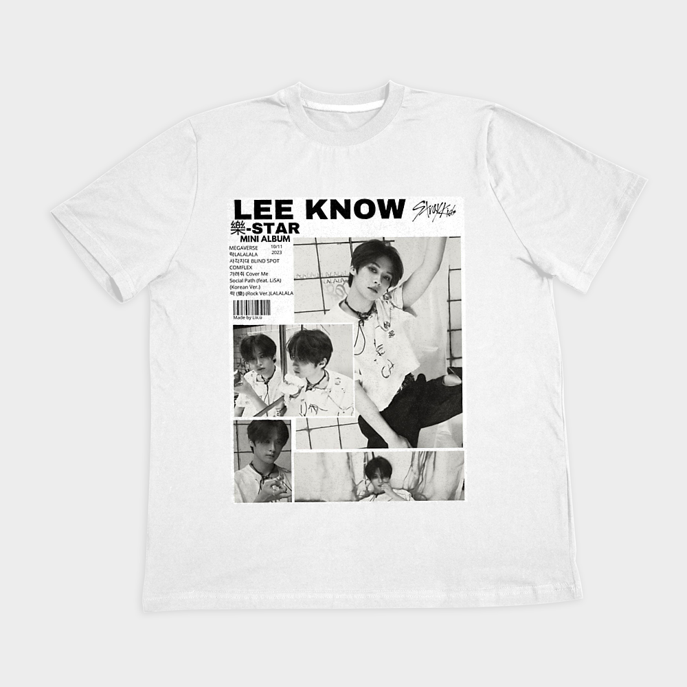 تیشرت طرح leeknowنمای روبرو ۲ - رنگ سفید1