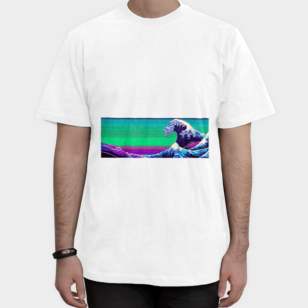 WAVE S TSHIRT444نمای روبرو ۱ - رنگ سفید