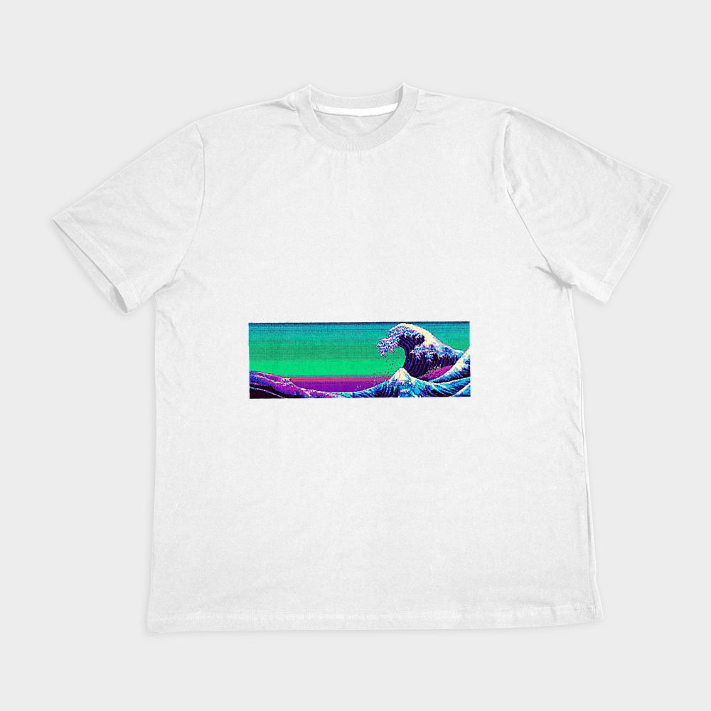 WAVE S TSHIRT444نمای روبرو ۲ - رنگ سفید1