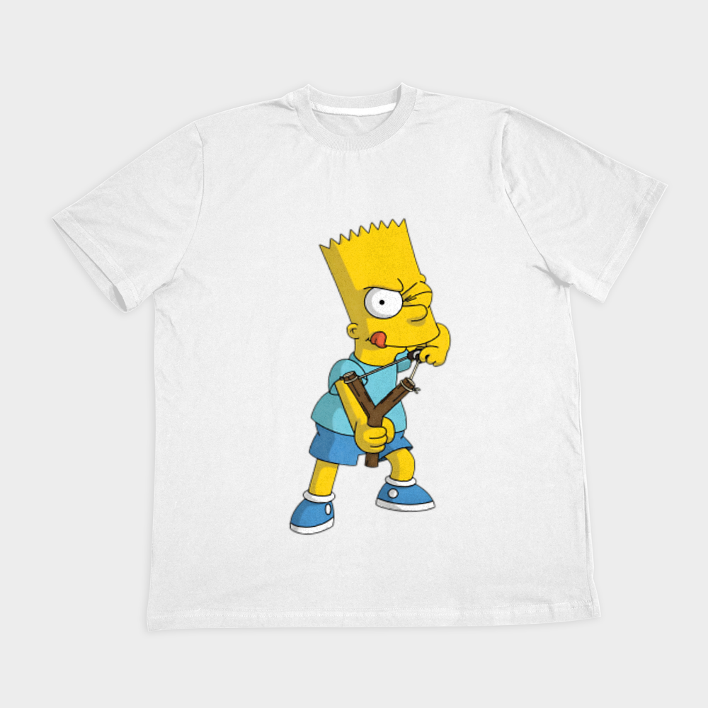 تیشرت طرح SIMPSONSنمای روبرو ۲ - رنگ سفید1