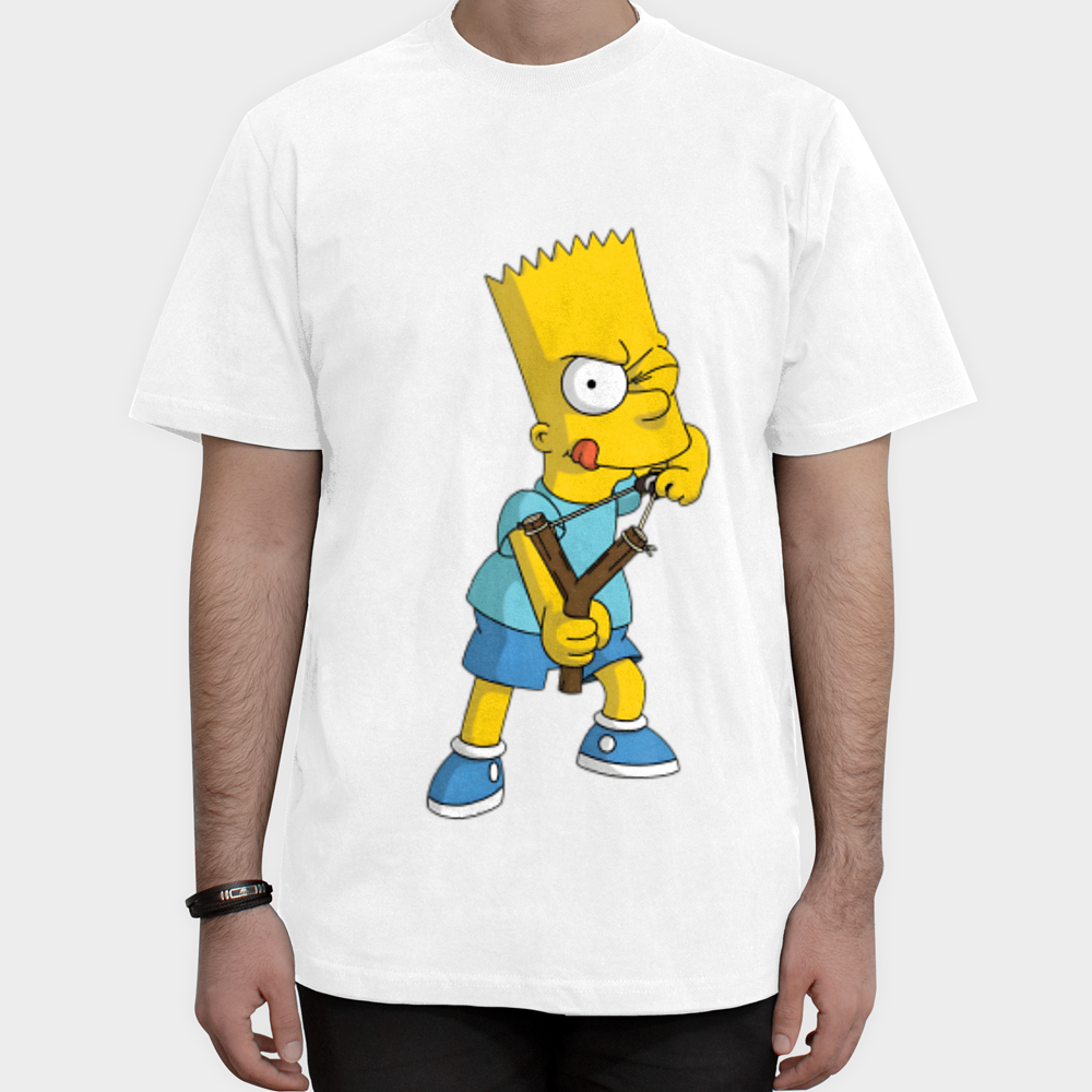 تیشرت طرح SIMPSONSنمای روبرو ۱ - رنگ سفید