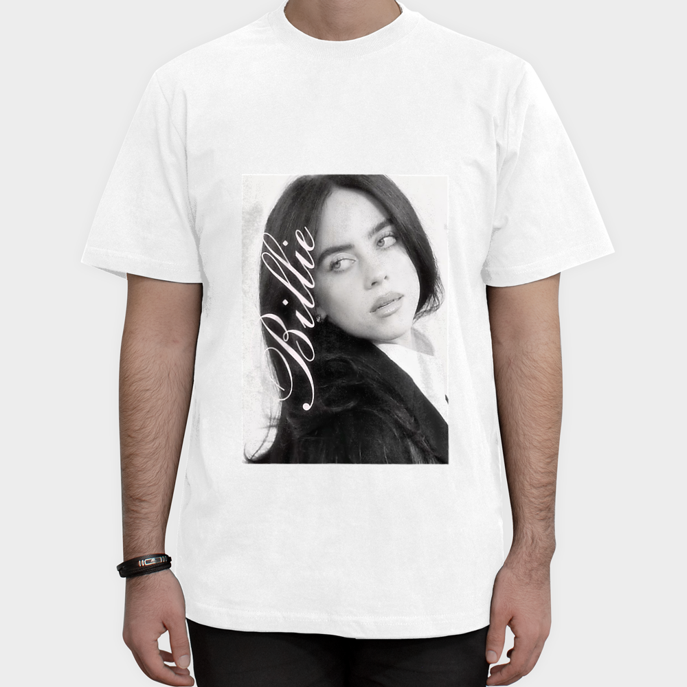 billie eillish tshirtنمای روبرو ۱ - رنگ سفید