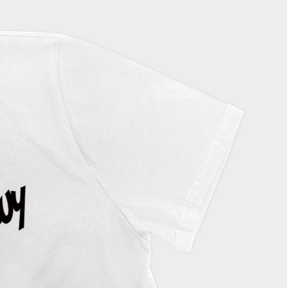 تیشرت متن T-SHIRTنمای نزدیک آستین چپ - رنگ سفید3
