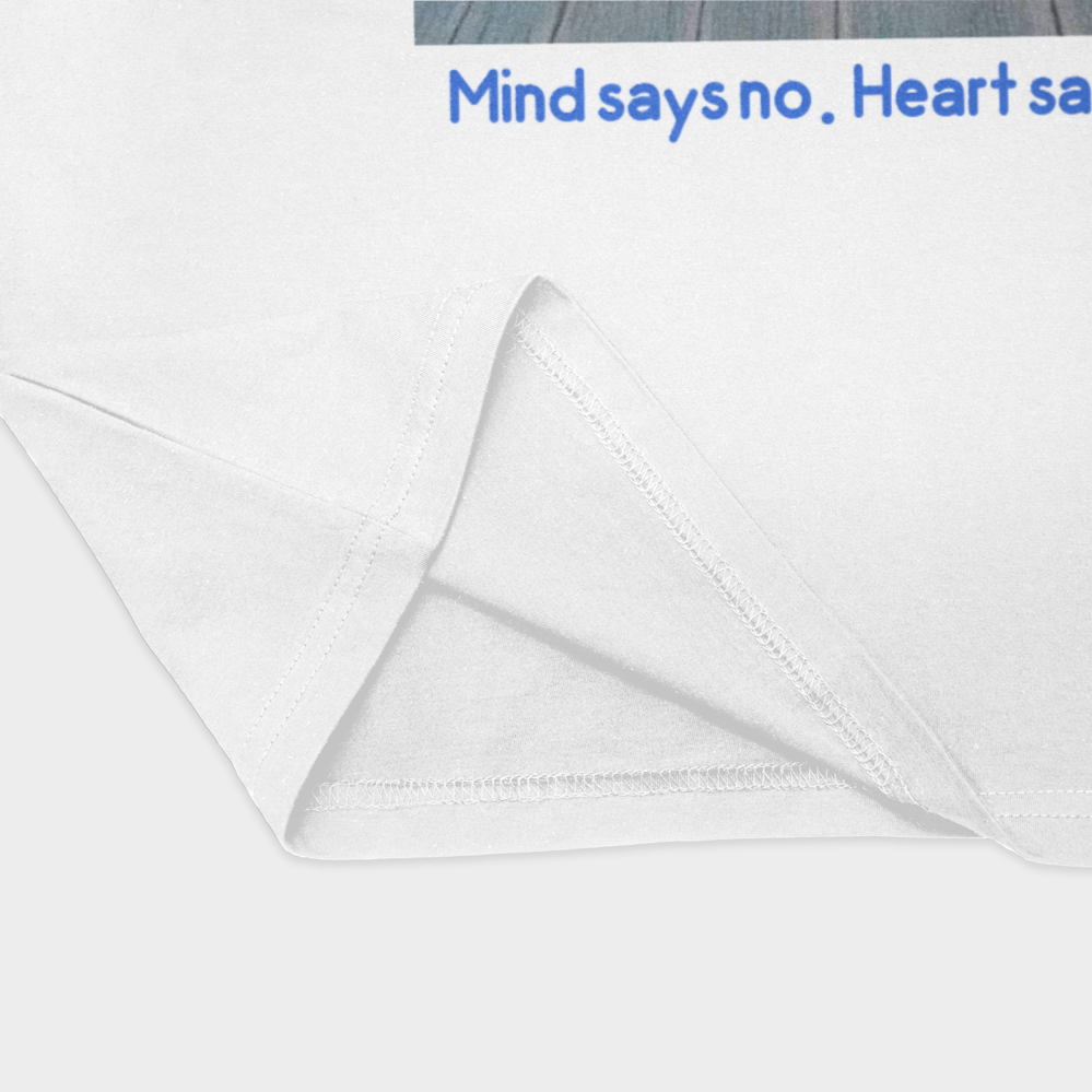 تیشرت طرح mind vs. heartنمای نزدیک پایین لباس - رنگ سفید2