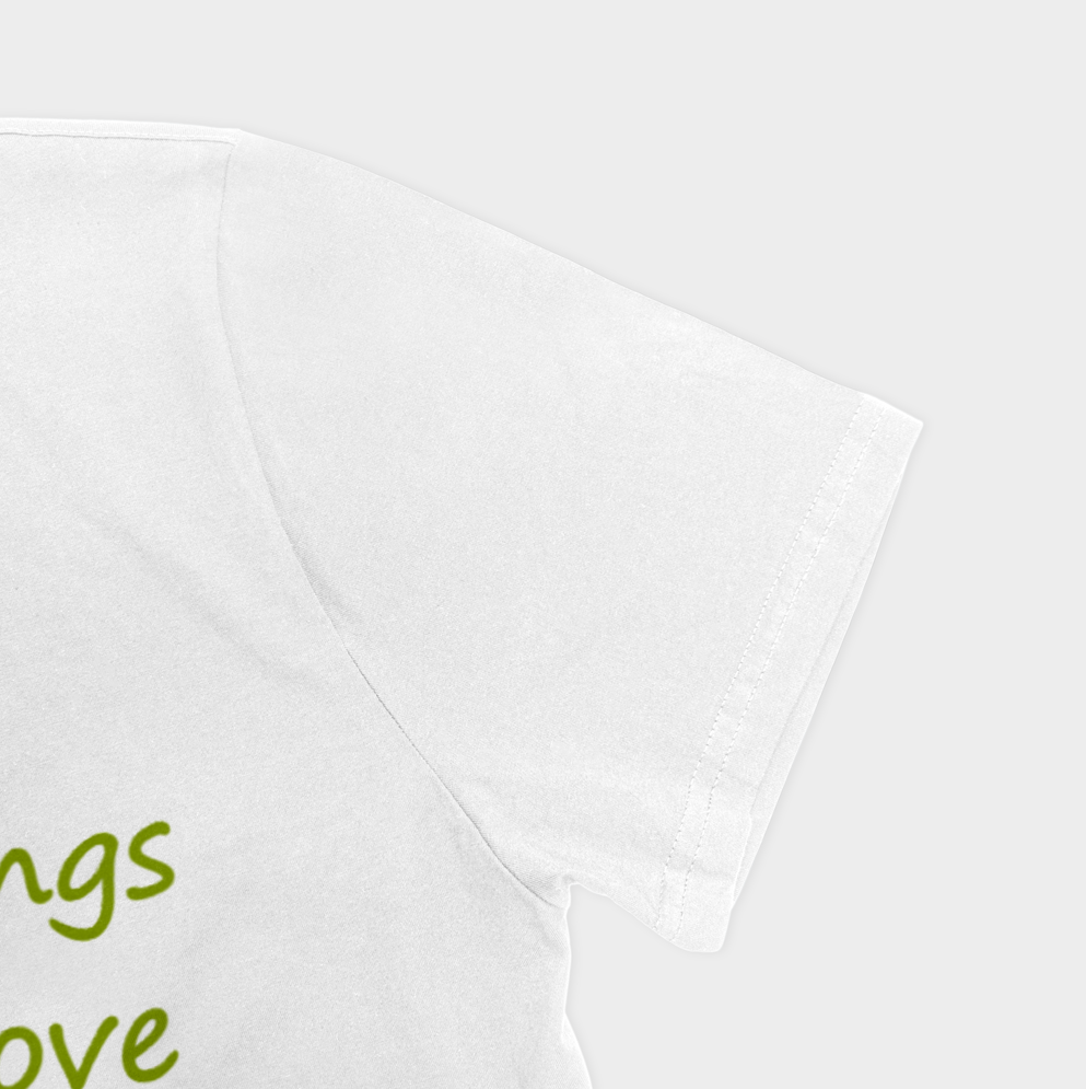 تیشرت Great Love کد 3نمای نزدیک آستین چپ - رنگ سفید3