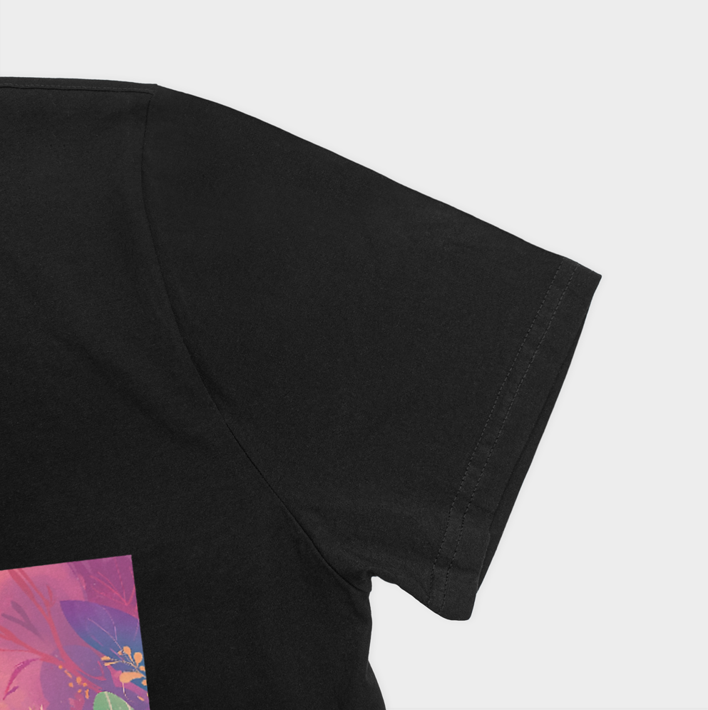 ALICE TSHIRT444نمای نزدیک آستین چپ - رنگ مشکی3