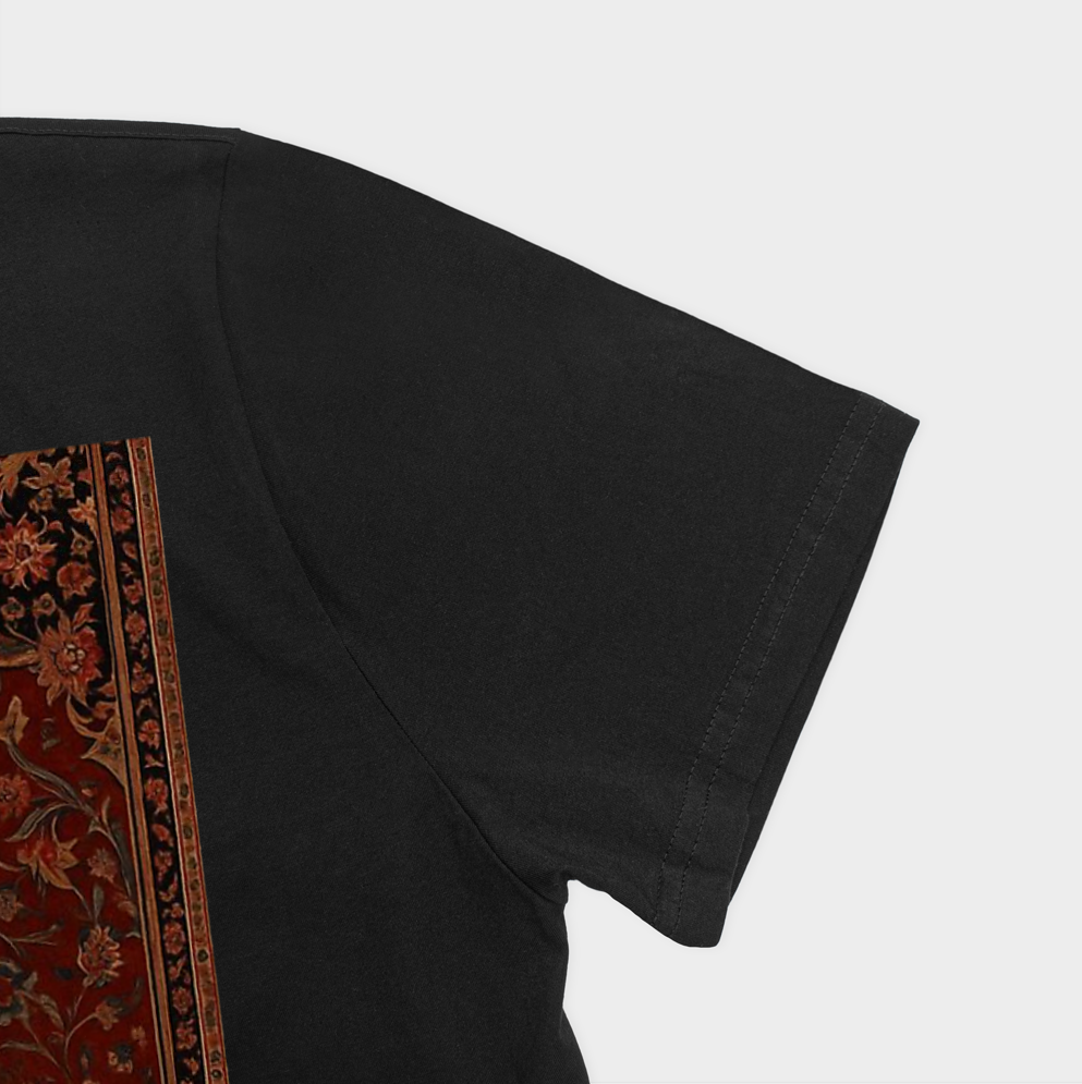 تیشرت اسب ترکمننمای نزدیک آستین چپ - رنگ مشکی3