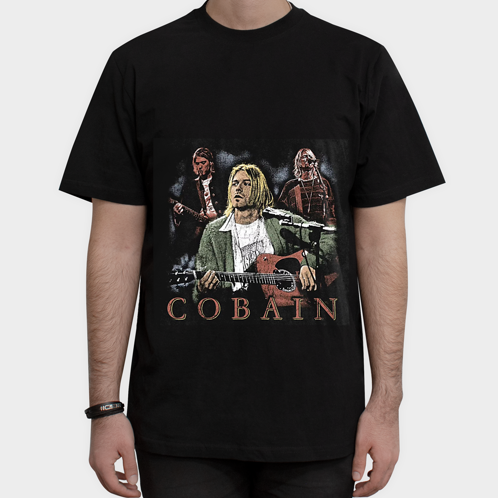 Kurt cobain(nirvana)نمای روبرو ۱ - رنگ مشکی