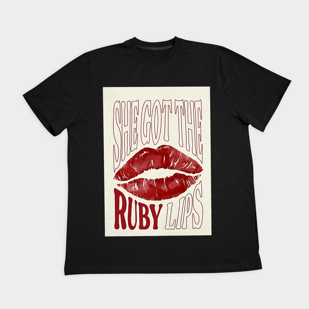 تیشترت ruby lipsنمای روبرو ۲ - رنگ مشکی1