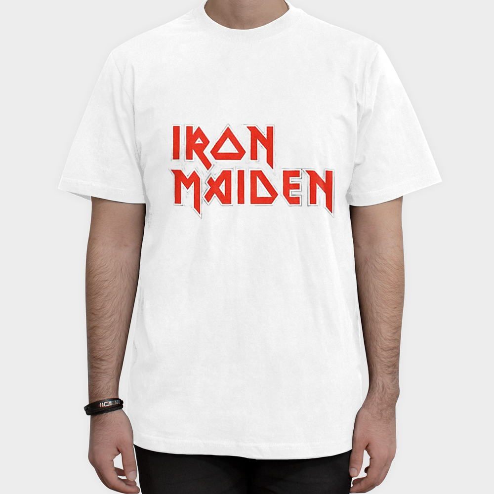 تیشرت طرح Iron Maiden Bandنمای روبرو ۱ - رنگ سفید