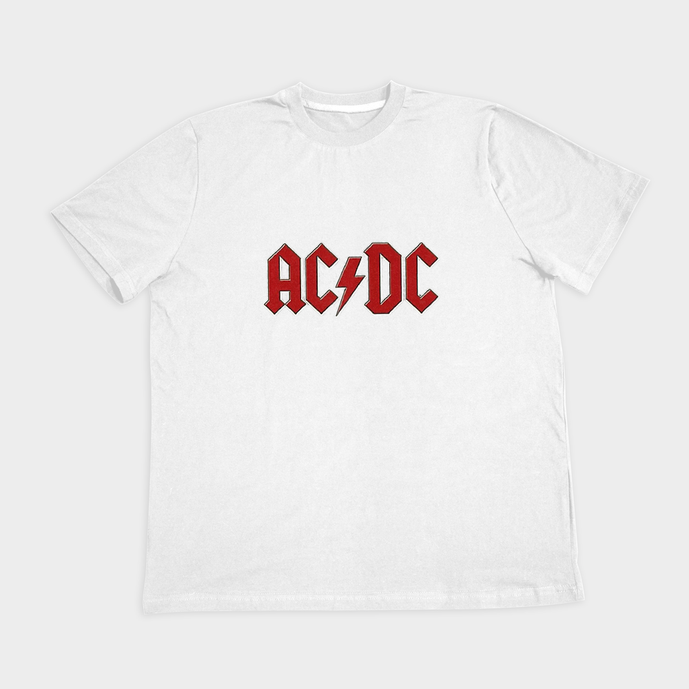 تیشرت طرح ACDC Bandنمای روبرو ۲ - رنگ سفید1