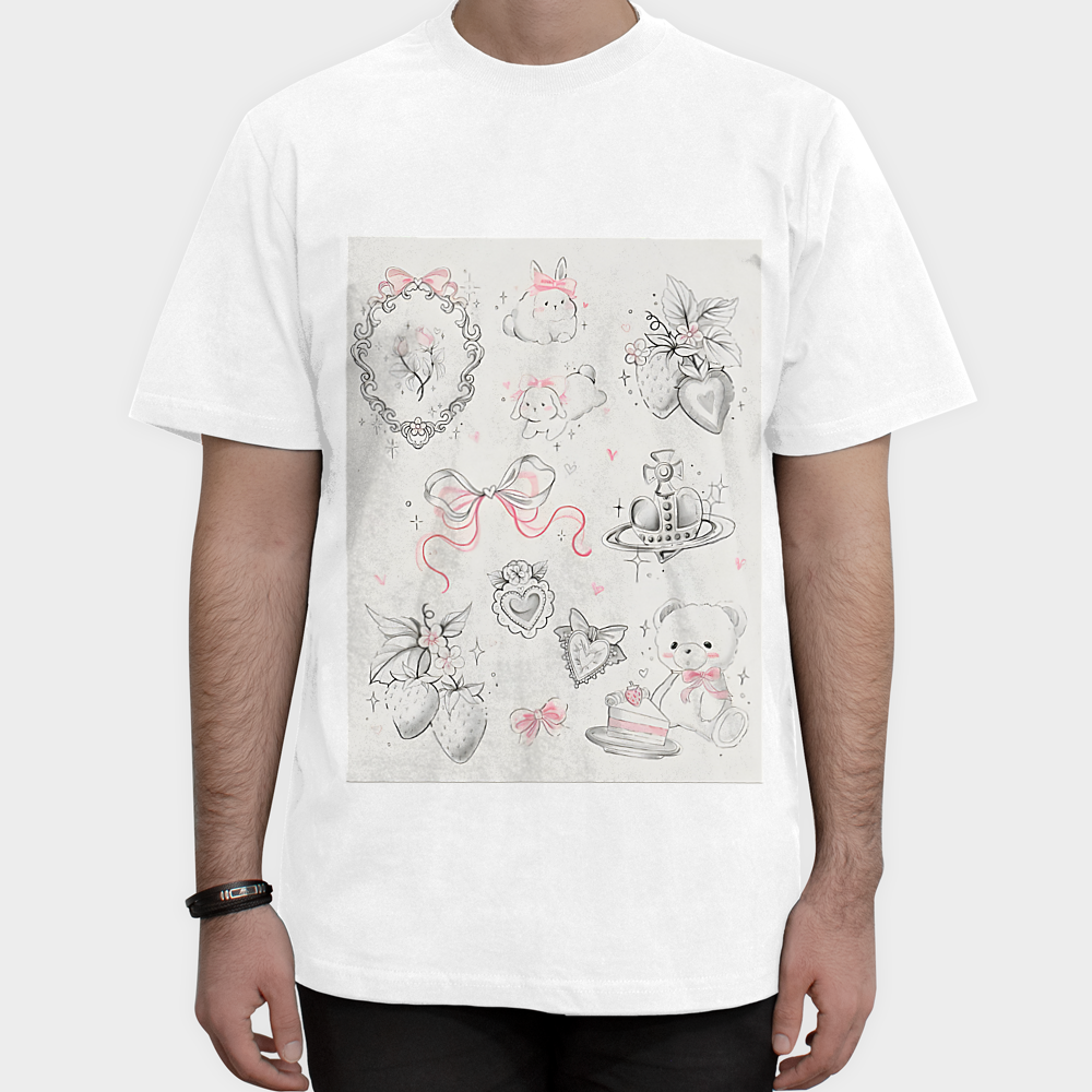 تیشرت cutebunنمای روبرو ۱ - رنگ سفید