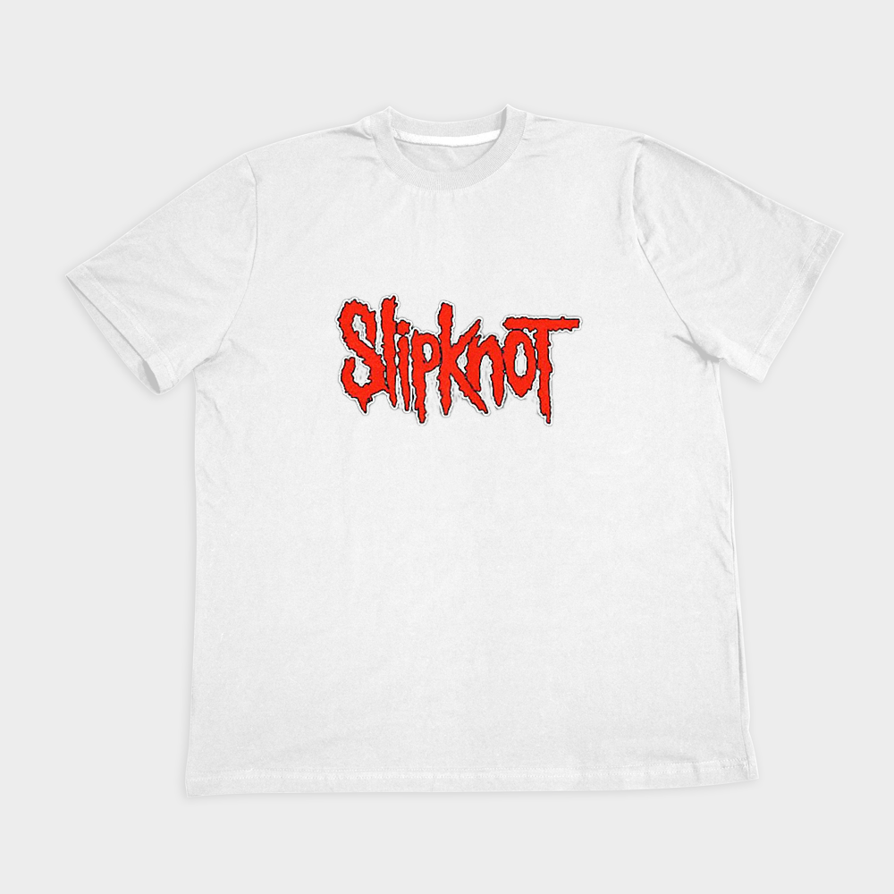 تیشرت طرح Slipknot Bandنمای روبرو ۲ - رنگ سفید1