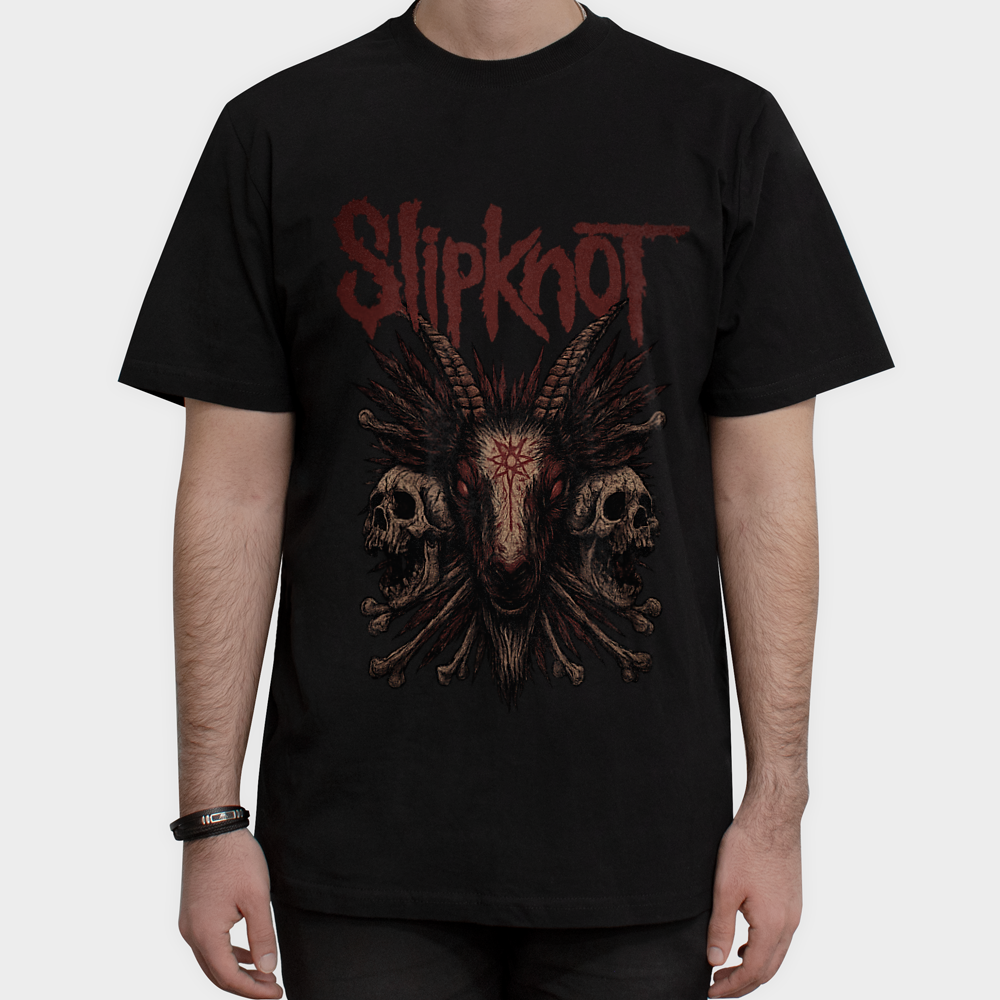 تیشرت طرح slipknotنمای روبرو ۱ - رنگ مشکی