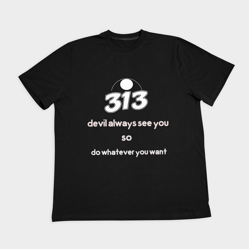 تیشرت طرح devilنمای روبرو ۲ - رنگ مشکی