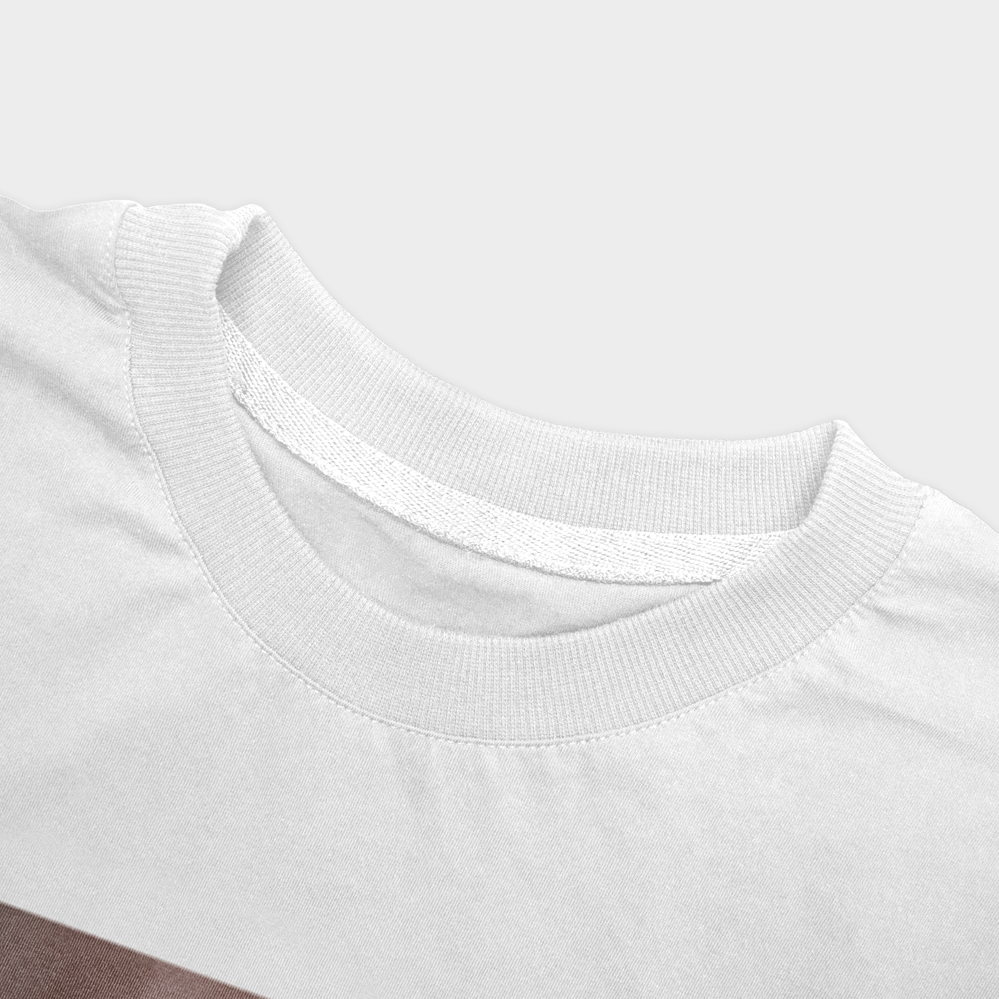 GANGCAT TSHIRT444نمای نزدیک یقه - رنگ سفید4